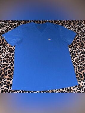 FIGS Men's Large Royal Blue Leon Scrub Top PO# 2841